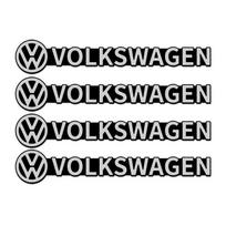 VOLKSWAGEN VW 4 vnt. Automobilio Dekoracija Garsas Audio Ženklelis Lipdukai Emblema Decals Volkswagen Rline Golf Bora Passat Jetta Beetl juoda