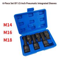 6-Piece M14-M18 Spline Socket Set, 1/2  Drive & 12-Point Torx for Automotive Oil Pan Repair (Durable, Precision)