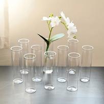 10 vnt. Atsparus dūžiams Skaidrus Plastikinis Cilindrinis Vazos - Sutirštintas Bohemiško Stiliaus Šventės Dekoracija, Tinka Įvairioms Šventėms, Vestuvėms 10Pcs Vases