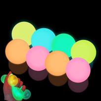 Set of 4 Glow-in-the-Dark Squishy Balls – Soft Stress Relief Balls That Stick to Walls