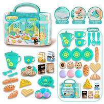 Toy Tea Set For Little Girls Tea Party Set Toys For Kids Girls Pretend Play Kitchen Food Miniature Snack Afternoon Tea Sets Toys