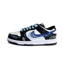Nike Dunk Wind Rolls Fallen Leaves Abrasion Resistant Low top Skateboard Shoes Unisex Black Blue DD1391-100(Team1337-) 40.5