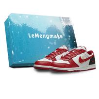 Nike Big Lemon Joy Abrasion Resistant Breathable Low top Skateboard Shoes Men's Black Red 355152-150(Team399-S-BOX) 40.5