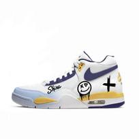 Nike Flight Legacy Aukštakulniai Vintažiniai Krepšinio Batai Vyriški Balti Geltoni Mėlyni BQ4212-102(team641-) 40