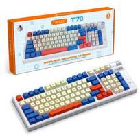 Belaidė mechaninė žaidimų klaviatūra su RGB apšvietimu ir trijų režimų jungtimi T70