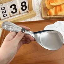 Easy to Clean Stainless Steel Non-stick Rice Spoon Household Thickened Rice Shovel Canteen Serving spoon