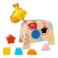 Montessori Animacinis Žaislas Medinis Žirafos Formos Rūšiavimo Žaislas Smulkiosios Motorikos Įgūdžiams Vaikams Ankstyvasis Mokymasis Edukacinis Pažintinis Žaidimas