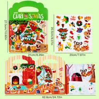 3-Reusable Cartoon Sticker Book for Kids Multiple Scenes DIY Puzzle Game Educational Learning Classic Toys for Child Age \ Gifts