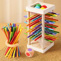 Wooden Stick Drawing Game Kids Montessori Sensory Fine Motor Skills Toy Parent Child Interactive Balance Battle Game Puzzle Toy