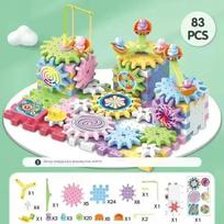 3D Puzzle Electric Gears Model Building Kits Plastic Brick Blocks Educational Toys for Kids Children Gear Blocks Building Toys