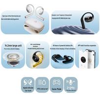 EDIFIER XFit Open-Ear Bluetooth Sports Headphones debesies baltumo spalva