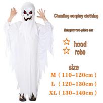Kids' Halloween Little Devil & White Ghost Costume Set for Role-Playing Fun M (110~120cm)