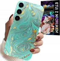 Etui Do Samsung Galaxy S23 - Marmurkowe Wzory + Szkło Hartowane