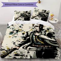 Jujutsu Kaisen Pattern Bedding uilt Set uilt Cover Pillowcase Home Decoration Birthday Gift (1 * duvet cover + 2 * pillowcase without core) 135x200cm
