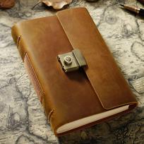 Cross Retro Leather Password Lock Journal: Handmade Cowhide Diary & Sketchbook Gift for Men & Women