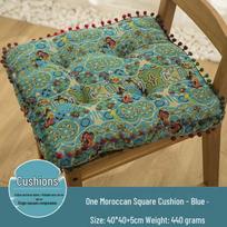 Thickened Cotton & Linen Floor Cushion Tatami Mat - Non-Collapsing Moroccan Couch or Bay Window Seat Pad. Morocco