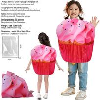 Kids' Halloween Cosplay Ice Cream Cupcake Costume One Size