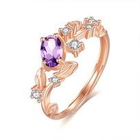 Light luxury natural spar inlaid ring women's s925 sterling silver ins wind adjustable ring fashion jewelry gift Adjustable opening