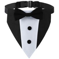Tanpopo Large Dog Bandana Bib & Bow Tie Scarf Suit Large juoda