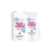 Depilatory Cream and Reusable Pad Hair Removal Treatment for Smooth Skin No Burning Sensation No Pungent Odor Suitable for Body Use 100g One Size