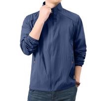 Lightweight Windbreaker Jacket for Men Full Zip Stand Collar Windproof Outerwear Casual Long Sleeve Coat for Spring Fall XL