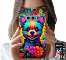 Etui Do Samsung Galaxy S10E - Kwiaciste Wzory Piesek Pies Jork Plecki