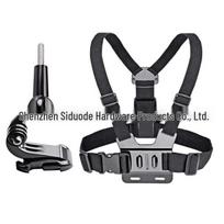 GoPro Hero 12/11/10 Sports Camera 5-Piece Accessory Set: Chest Strap, J-Mount, Phone Clip for Live Streaming