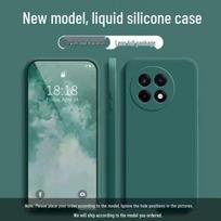 OnePlus Ace 5 Liquid Silicone Protective Case: Full Coverage, Anti-Drop, Solid Color, Skin-Friendly. OnePlus Ace 5 tamsiai žalia spalva