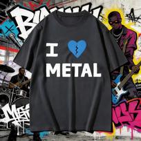 Best Famous Elliott Smith I Love Metal Same Style Graphic Print T-shirts Men Women Vintage Oversized Tshirt Men's Cotton T-Shirt S įvairiaspalvis