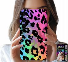 Etui Do Samsung Galaxy S24 Fe - Kolorowa Tęczowa Panterka Plecki Szkło