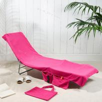 Outdoors Beach Chair Cover Microfiber Towel Cloth Recliner Case Soft Absorbent Sun Lounger Bed Protector for Beach Chair Cover (as the picture,75x210cm)