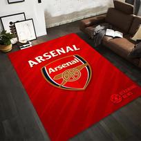 Raudonas Arsenal Futbolo Klubo Logotipo Kilimas Gerbėjams Namų Dekoras 160*230cm  Tinka naudoti kaip neslystantis kilimėlis svetainės, miegamojo, sofų priekyje 40x60cm( 15x23in )