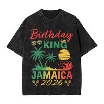 My Story Began In Jamaica Jamaican  Washed Shirts Outfit Harajuku TShirt  for Unisex Women Tee Shirt S