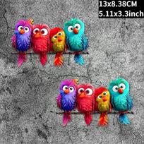2PCS Cute Cartoon Birds Window Stickers Waterproof for Room BedRoom Wall DIY Glass Door Self-adhesive Universal Vinyl Decals