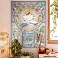 DIY Avatar The Last Airbender tapestry 75x100 juoda