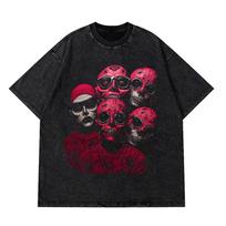 Hip Hop Streetwear Men T Shirt Print T Shirt Washed Short Sleeve Harajuku Tee T Shirt  Graphic M