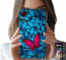 Etui Do Samsung Galaxy Xcover 5 - Niebieskie Motylki, Motyl, Kobiece Wzory