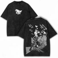 Anime JoJos Bizarre Adventure Jolyne Cujoh Graphic T Shirt Men Women Clothing Casual Tshirt Washed Cotton Tee Harajuku Tshirt S