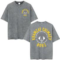Khamzat Chimaev Borz The Wolf Vintage Washed T Shirt Mens Fashion Trending High Street T Shirts Casual Cotton Oversized Tshirt S