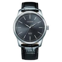 CITIZEN 50m atsparumo vandeniui Kvarcinis Odinis dirželis 42mm Vyriškas laikrodis Juodas ciferblatas BH5001-05H juoda