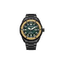 CITIZEN Mechanical Watch Series 200m Waterproof Automatic Titanium Strap Men's Watch Green Dial NB6008-82X mėlyna