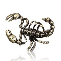Retro Scorpion Rhinestone Brooch Pin Women Men Crystal Shrimp Spider Animal Insect Lapel Pins Casual Party Scarf Coat Jewelry