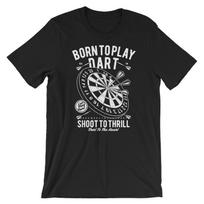 Born To Play Dart T-Shirt Mens Womens Tees Top. 100% Cotton Premium Tee NEW 4XL