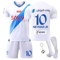 Kids Saudi Arabia Soccer Jersey Neymar White Youth Football Kit Breathable Quick-Dry Sportswear 100-110 CM balta