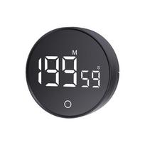 Modern Minimalist Magnetic Digital Timer With Silent Recall For Kitchen Cooking And Study Tasks juoda