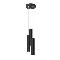 Lampa Wisząca Czarna Tuba Potrójna Lagos 3Xgu10 10W Sl.1079 Sollux Lighting