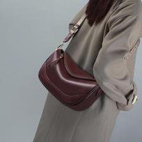 Bag women's new versatile messenger bag leather women's bag shoulder commuter bag high-end dumpling bag bags