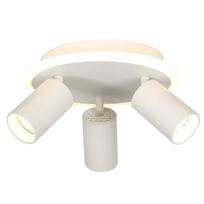 Lampa Sufitowa Nowoczesna Okrągła Biała Ruchome Reflektorki 3Xgu10 + Led 13W Zmienna Barwa Parma Light Prestige