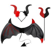 3Pcs/Set Demon Horn Hair Band Halloween Costume Accessories Demon Wings Set  Adult/kids Style3