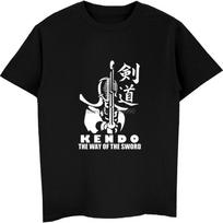 Fashion Kendo Single Strike T-shirt Men's Cotton T Shirt Summer Male Short Sleeve Shirt Hip Hop Tees Tops Harajuku Streetwear S įvairiaspalvis